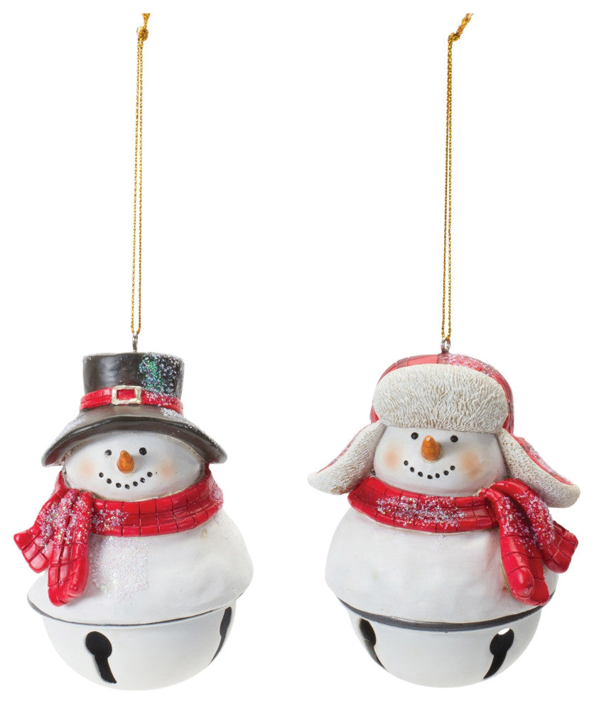 Snowman Sleigh Bell Ornament, 12-Piece Set