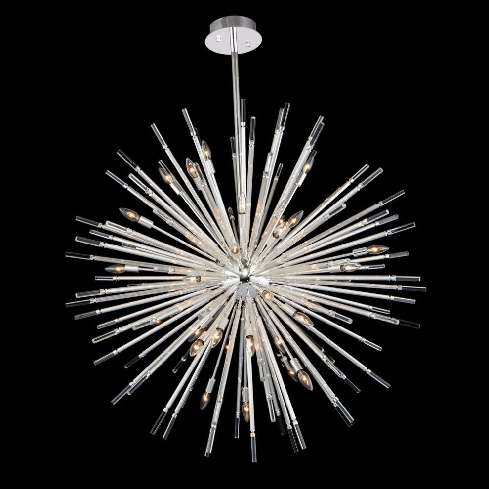 Sprazzo 48x55" 36-Light Contemporary Large Pendants, Silver