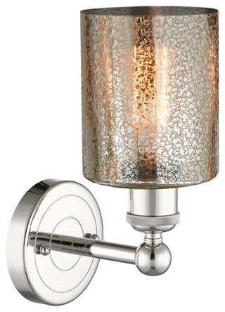 Edison Cobbleskill 1-Light 5" Sconce, Polished Nickel Finish, Mercury Shade