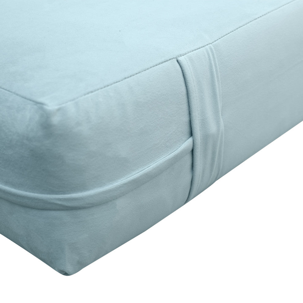 Knife Edge 6" Twin-XL 80x39x6 Velvet Indoor Daybed Mattress |COVER ONLY|-AD355