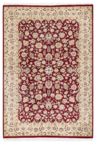 Mogul, One-of-a-Kind Hand-Knotted Area Rug Red, 4' 2" x 6' 1"
