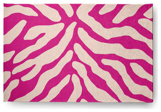 Animal Stripe Spring Chenille Rug, Orchid, 2'x3'