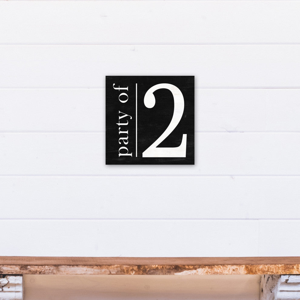 Party of 2 12x12 Canvas Wall Art