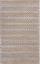 5" x 8" Tan and Gray Detailed Stripes Area Rug