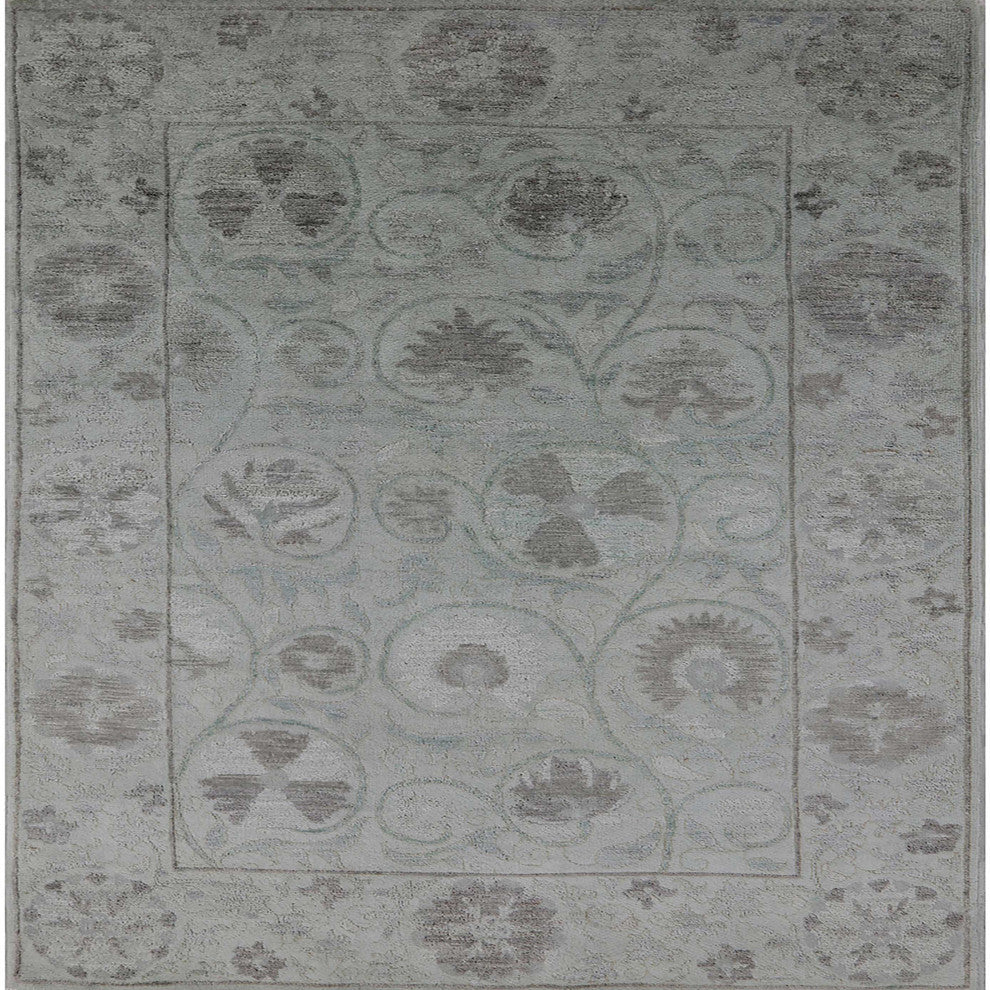 Ahgly Company Indoor Square Mid-Century Modern Area Rugs, 7' Square