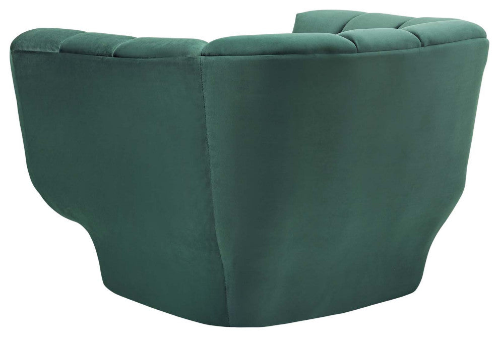 Tufted Armchair Accent Chair, Set of 2, Velvet, Green, Modern, Lounge