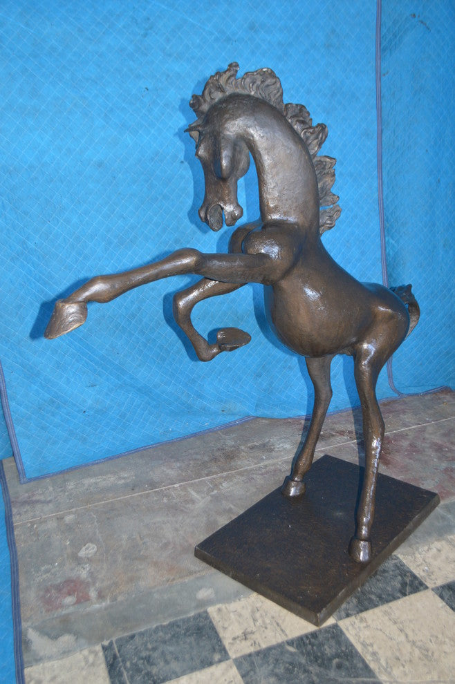 Original 6 of 8 Horse Statue by Attilio de Luca -  Size: 74"L x 19"W x 45"H.