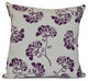 18x18", April, Floral Print Pillow, Purple