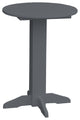 Poly Lumber Bistro Table, Dark Grey, Round