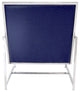 Pasargad Home Luxe Collection Faux Leather Chair, Navy