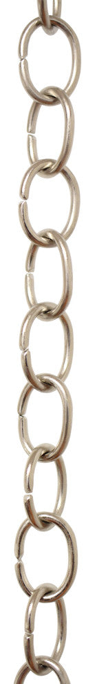 RCH Hardware Brass Loop Chandelier Chain, Various Finishes, Polished Nickel, U18