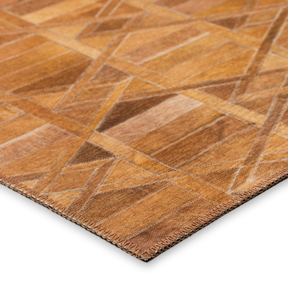 Indoor/Outdoor Stetson SS4 Spice Machine Washable 2'3" x 10' Runner Rug