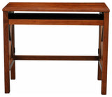 Montego Folding Desk With Pull-Out, Warm Brown