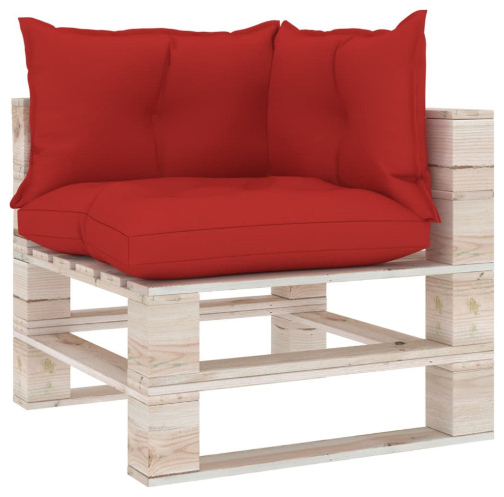 Vidaxl Pallet Sofa Cushions 3-Piece Red Fabric