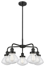 Innovations Olean 5 24.5" Chandelier Matte Black