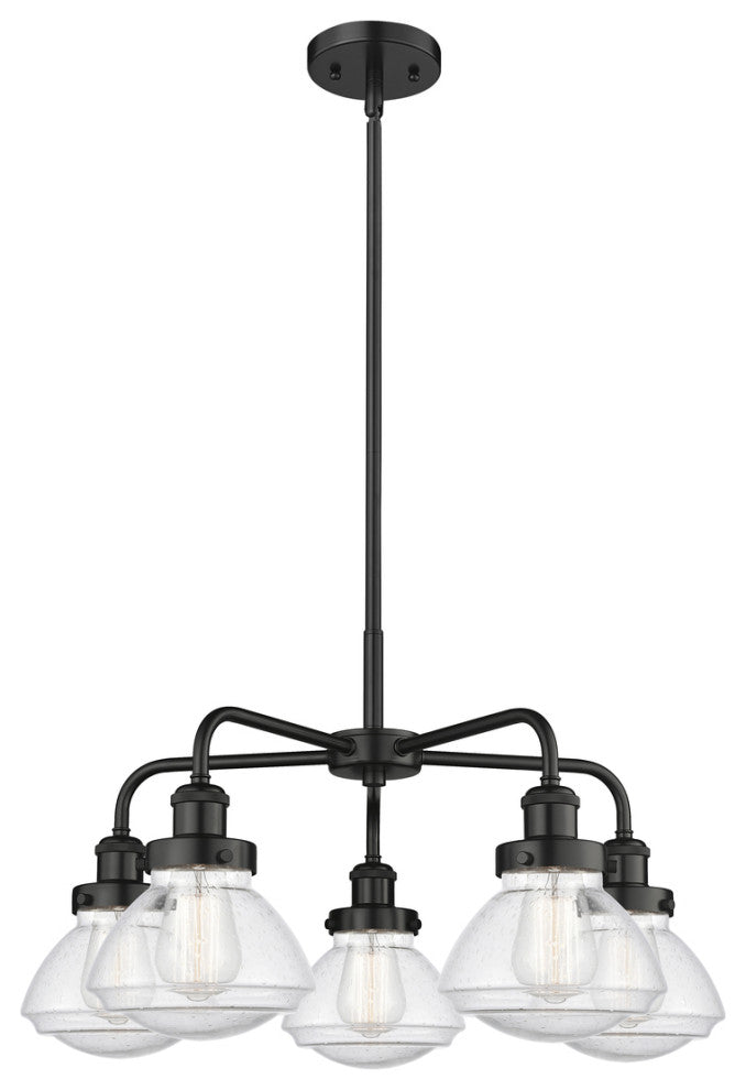 Innovations Olean 5 24.5" Chandelier Matte Black