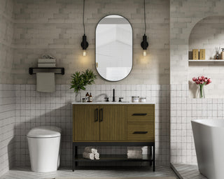 Home Living 42" Single Bathroom Vanity, Chestnut Brown