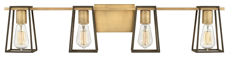 Hinkley Filmore Large Four Light Vanity, Heritage Brass