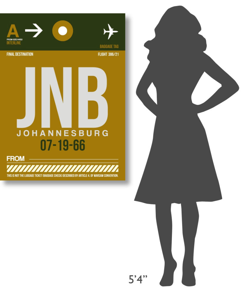 "JNB Johannesburg Luggage Tag 1" Fine Art Print