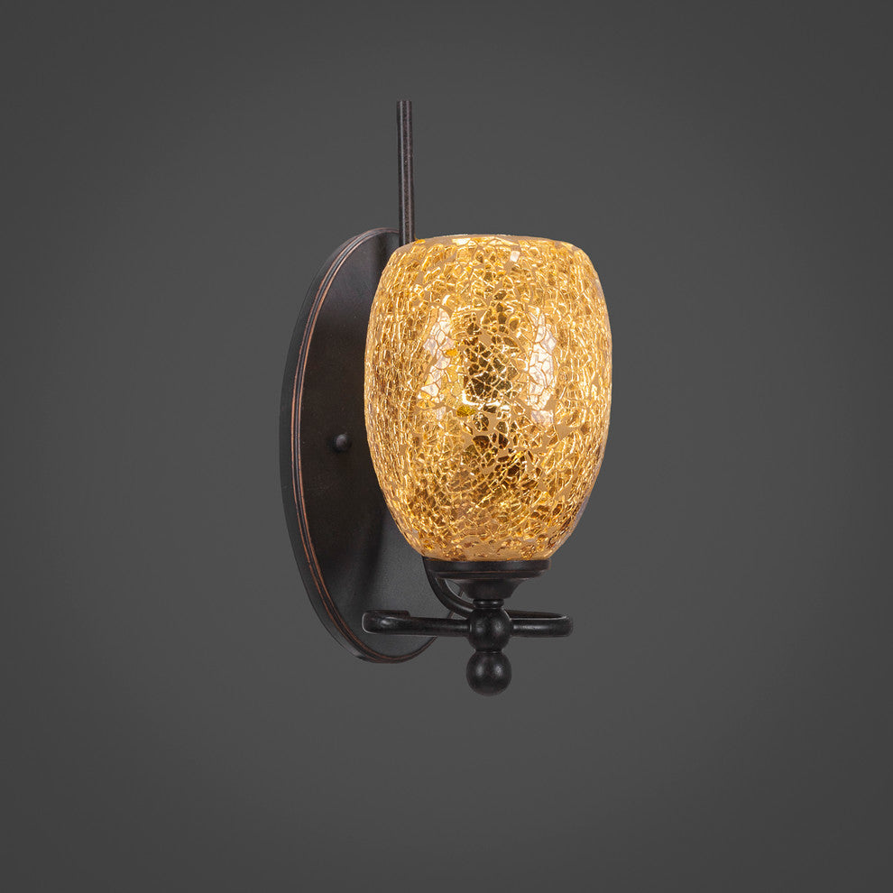 Capri 1-Light Wall Sconce, Gold Fusion
