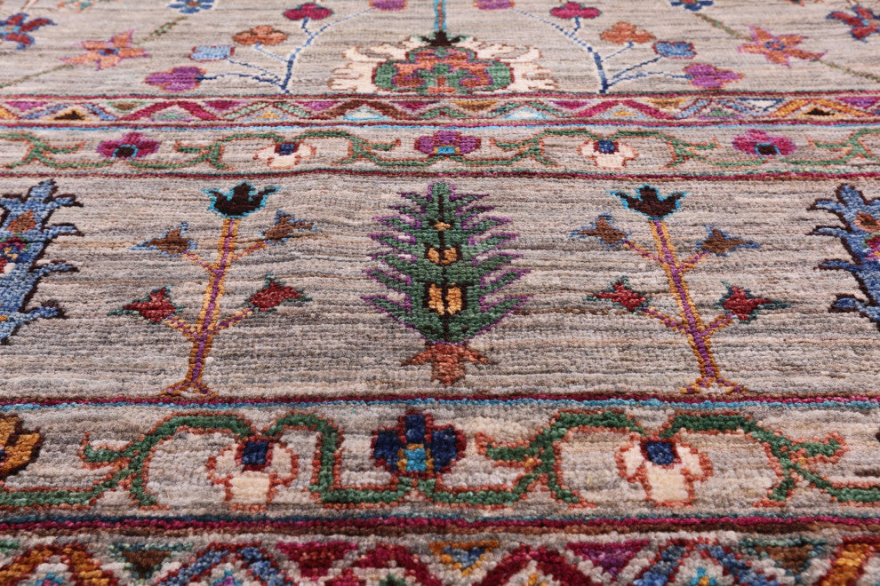 8' 0" X 10' 2" Persian Tabriz Hand-Knotted Wool Rug Q8180