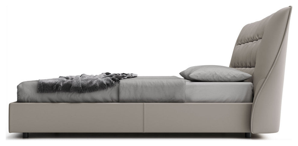 Renwick Bed, Castle Gray Eco Leather, Cal King