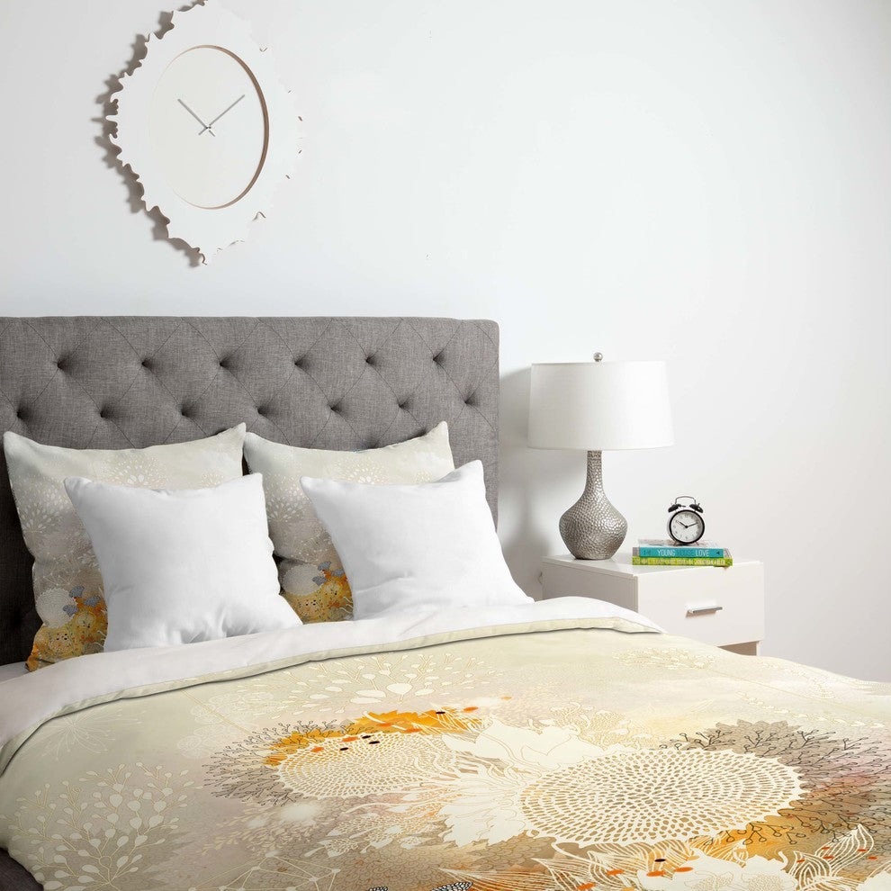 Deny Designs Iveta Abolina White Velvet Duvet Cover - Lightweight