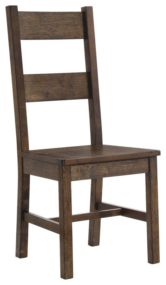 Coleman Dining Side Chair Rustic Golden Brown, Set of 2