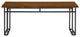 Contemporary Dual-Metal Leg Solid Wood Veneer Dining Bench "“ Walnut