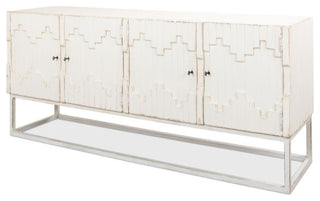 Aztec White Sideboard Black Buffet for Dining Room