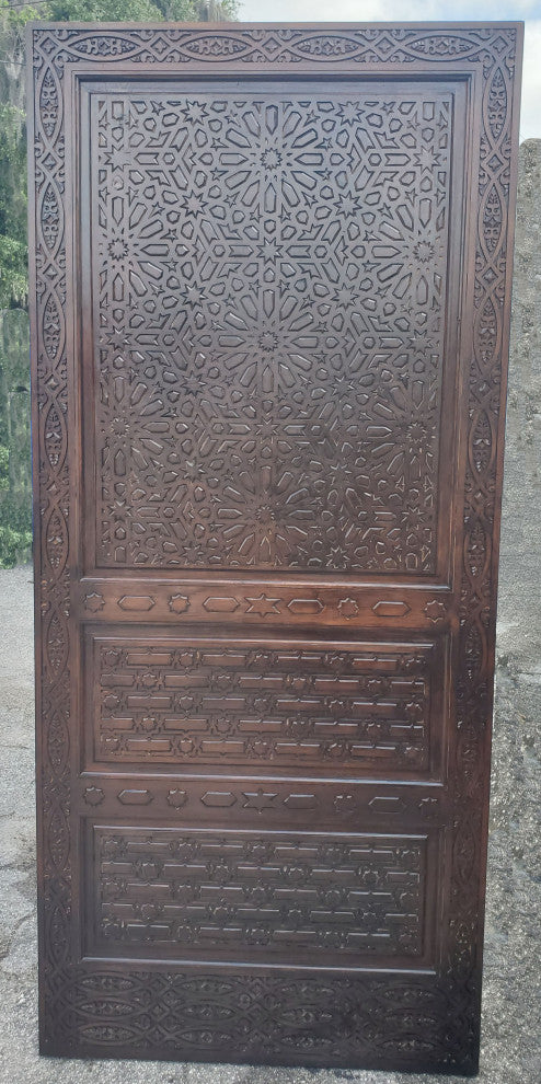 Amazing Moroccan Wooden Door All Carved, Kech LM27