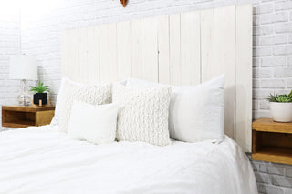 Handcrafted Headboard, Hanger Style, Whitewash, Full