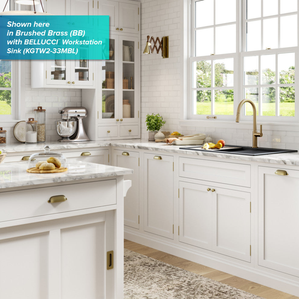 Oletto Pull-Down 1-Hole Kitchen Faucet, Spot Free Stainless Steel