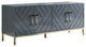 Junior Gold Plated Accent Sideboard, Gray