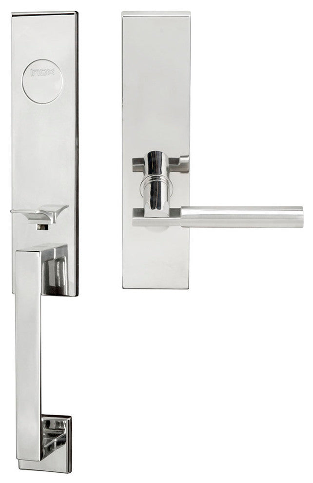 Sequoia Lever, Mortise Dummy Handleset, Right Hand, Polished Stainless Steel