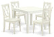 Oxcl5-Lwh-W 5Pc Square 36 Inch Table And 4 Double X Back Chairs