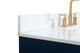 42" Single Bathroom Vanity, Blue, With Backsplash