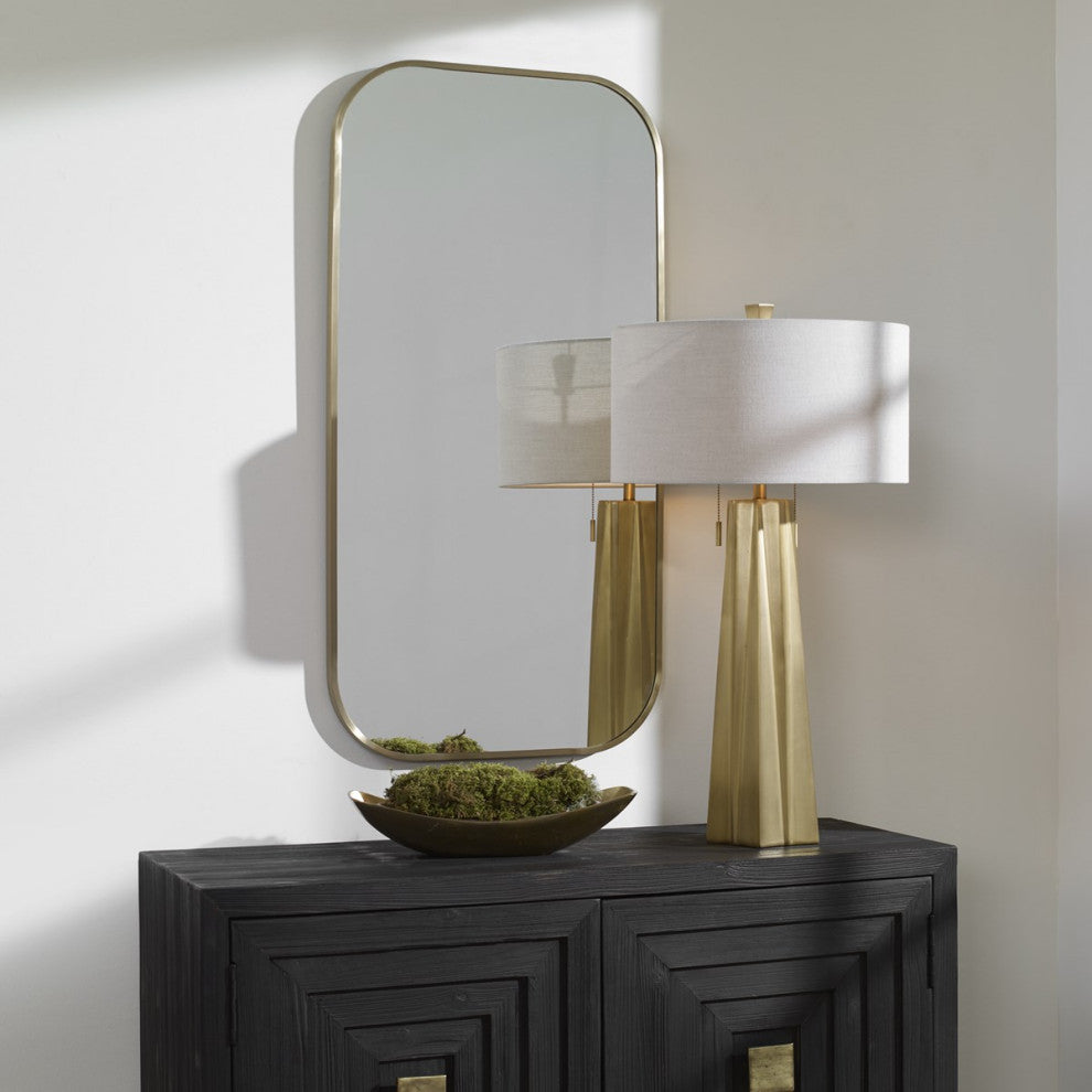 Uttermost Taft Plated Brass Mirror 09718