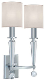 Crystorama Paxton 2 Light Sconce, Polished Nickel