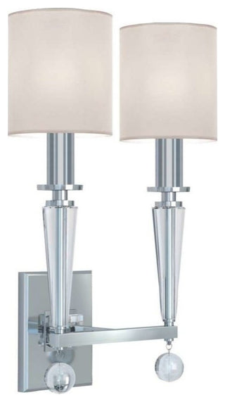 Crystorama Paxton 2 Light Sconce, Polished Nickel