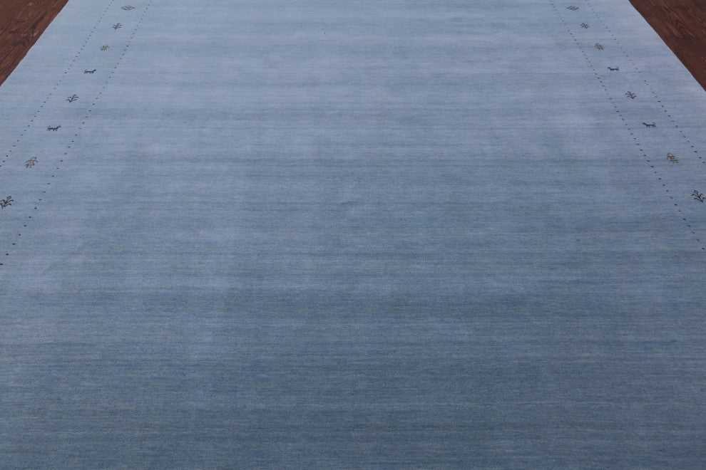 10' 3" X 13' 11" Persian Gabbeh Handmade Wool Rug Q11374