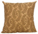Gold Decorative Pillow Shams 24"x24" Silk, Golden Ivy