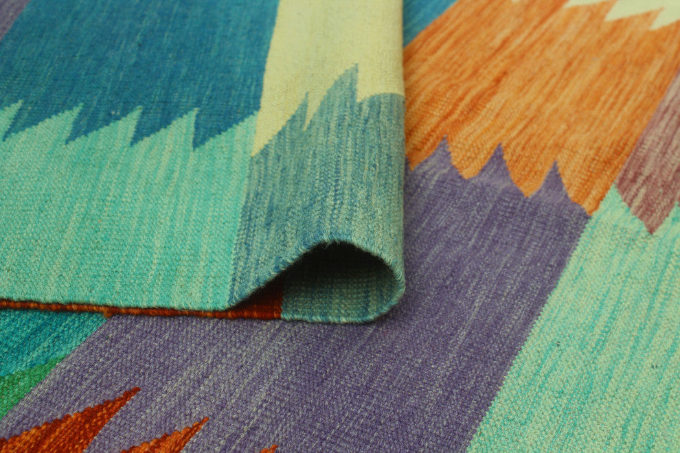 Winchester Kilim Hazrat Rust/Blue Rug, 8'2x9'9