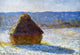 Claude Oscar Monet Grainstack in the Morning- Snow Effect Wall Decal