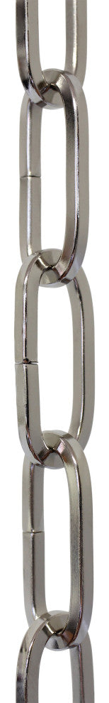 RCH Hardware Steel Standard Link Chandelier Chain, Polished Nickel, U45