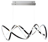 ET2 E20468 Signature 41"W LED Abstract Chandelier - Black Chrome