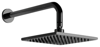Oil Rubbed Bronze Square Rainfall Shower Head, 16", Without Water Powered Led Li