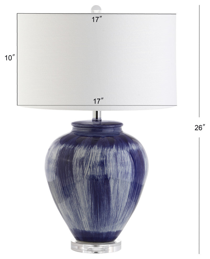 Wayland 26" Ceramic Table Lamp, Seaside Blue