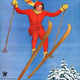 "Woman Ski Jumper" Painting Print on Canvas by Carolyn Haywood