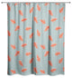 Palm Pattern in Red and Blue Shower Curtain